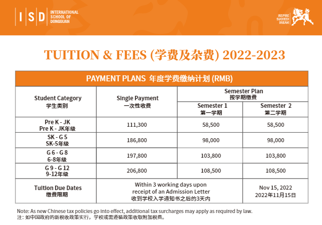 东莞文盛国际学校学费及杂费